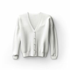 Fototapeta premium White Cardigan isolated on white background