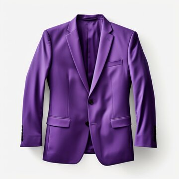 Purple Blazer isolated on white background