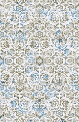 Carpet and Fabric print design with grunge and distressed texture repeat pattern 
