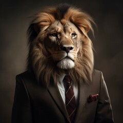 Lion in a suit