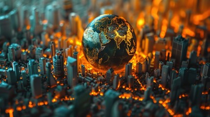 The global recession and economic crisis. the complexities of economic, featuring individuals and businesses adapting, strategizing, and striving for stability - obrazy, fototapety, plakaty