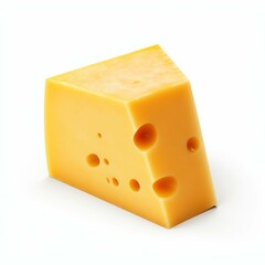 Cheddar Cheese isolated on white background