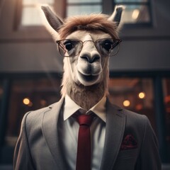 Llama in a suit