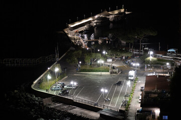 Night view of the Sorrento marina