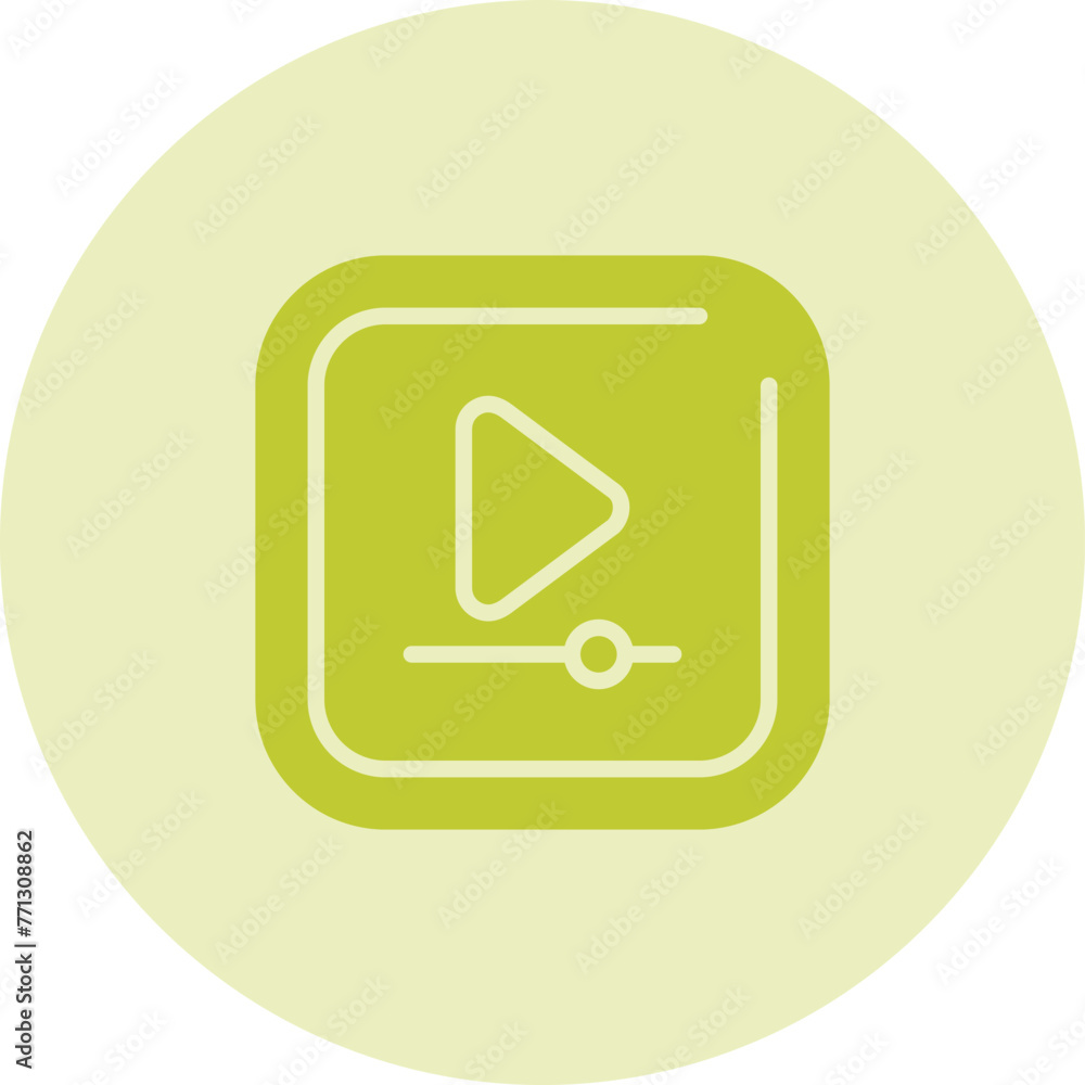 Poster video play square vector icon