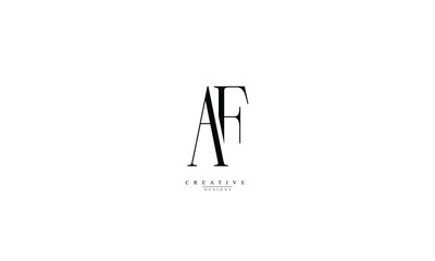 Alphabet letters Initials Monogram logo AF FA A F