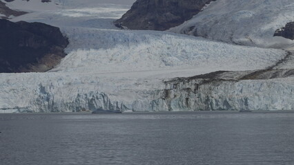 Tour Boat Navigating the Mighty Spegazzini Glacier in Argentina