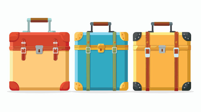 Isolated colored travel suitcase icon Vector Flat vector