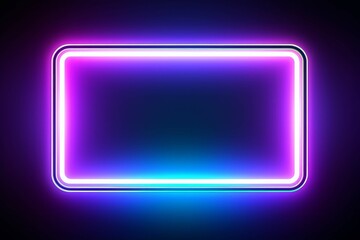 rectangular neon frame vector