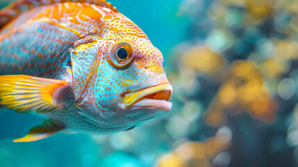 Close Up of Tropical Fish With Blurry Background
