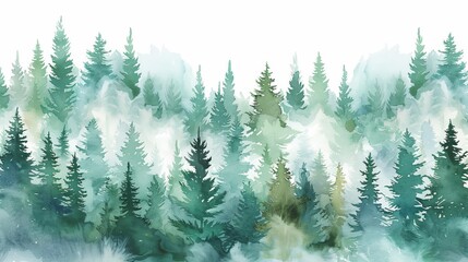 Dense Forest Landscape Painting