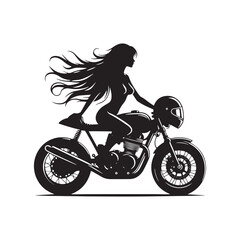 Obraz na płótnie Canvas Cafe Racer: Vintage Motorcycle Silhouette- cafe racer bike vector stock