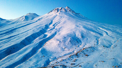 The scenic views of Hasan Mountain, which is a volcanic mountain with its 3268 meters peak,...
