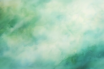 a watering painting with a green cloud of water