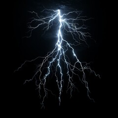 Lightning Bolt Illuminating Dark Sky
