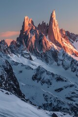 Obraz premium Majestic Snow Covered Mountain Under Sky
