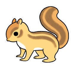 ポップなリスのイラスト