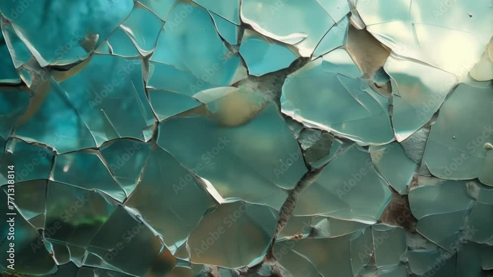 Poster a broken mirror with fragmented pieces representing the shattered consequences of ones actions and t