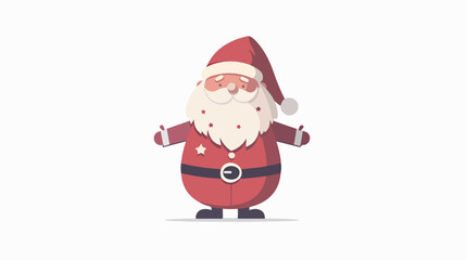 Santa claus on white background for christmas card