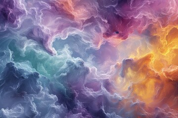 Colorful cloudscape with a stormy sky - obrazy, fototapety, plakaty