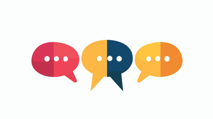 Speech bubbles icon isolated. Flat design. Flat vector