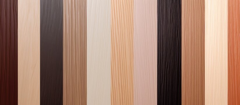 Various shades and colors of wood panels close up, ideal for design management and interior construction projects