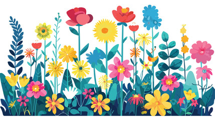 The Flower Festival - isolated vector illustration