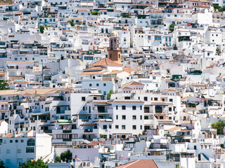 Fototapeta na wymiar Competa, typical white town in Axarquia, Malaga, Spain