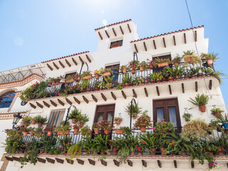 Canillas de Albaida, typical white town in Axarquia, Malaga, Spain - 771323481