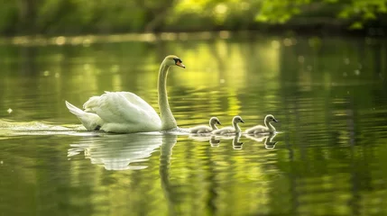 Foto op Aluminium swans on the lake © jahanzaib