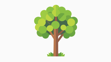 Tree icon Flat vector isolated on white background --