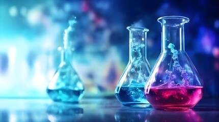 Scientific Glassware for Chemical Laboratory Research. Generated AI