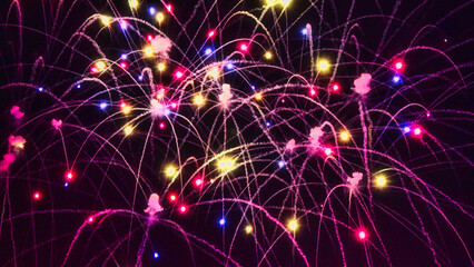 Fototapeta premium Fireworks in the night