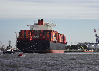 Container cargo freight ship