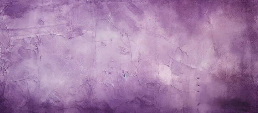 A tiny white object is placed in the center of a background covered in vivid purple paint on a wall