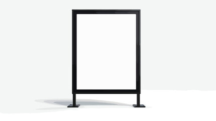 Blank billboard portrait frame isolated flat vector isolated
