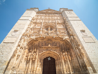 Church facade in Valladolid, Spain