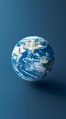 Stylishly Rendered 3D Earth Orb with Expansive Negative Space for Informative or Promotional Use