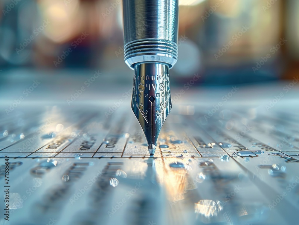 Poster detailed view of a fountain component installed on a printed circuit board.