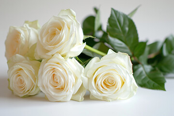 white roses are on a white background in the style of s fbeee6cf-38bd-4b76-9d18-d1416aef437b