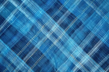 Fototapeta premium Country Chic: Blue Plaid Background for Kitchen, Clothes & Artistic Design Concept