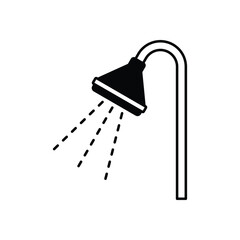 Black solid Shower vector icon