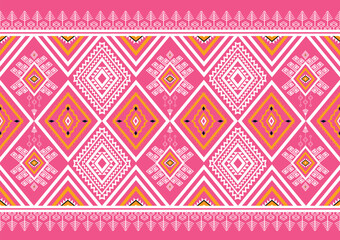 Ethnic pattern ikat background tribal aztec vector oriental traditional design for background. Ikat is produced in many traditional textile centres around the world, including India to Central Asia,