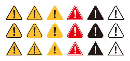Caution, danger or warning signs.