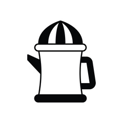 Black solid Citrus juicer vector icon