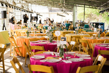 tables in restaurant