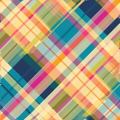 Seamless pattern of vibrant Madras Plaid, perfect for summer garments and accessories. Seamless Pattern, Fabric Pattern, Tumbler wrap, Mug Wrap.