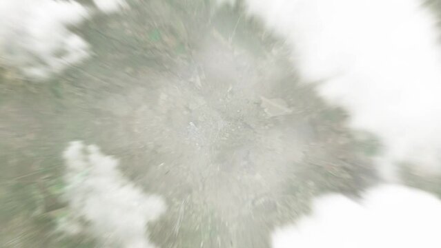 Earth zoom in from space to Gweru, Zimbabwe. Followed by zoom out through clouds and atmosphere into space. Satellite view. Travel intro. Images from NASA