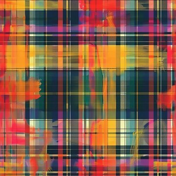 Seamless pattern of vibrant Madras Plaid, perfect for summer garments and accessories. Seamless Pattern, Fabric Pattern, Tumbler wrap, Mug Wrap.