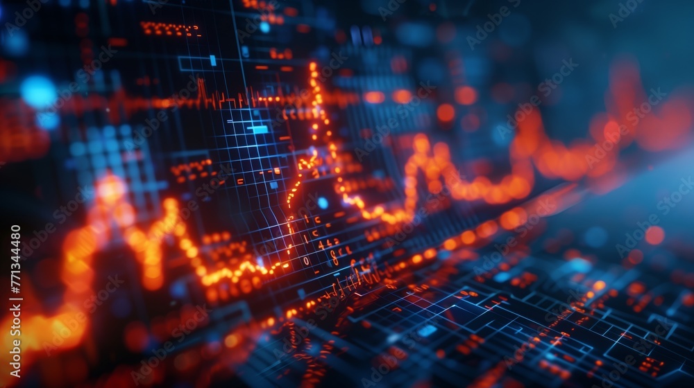 Aufkleber digital health data analysis concept visualization. vivid representation of health data analysis wit